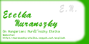 etelka muranszky business card